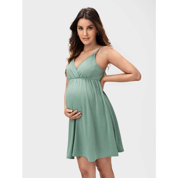 Maternity Slip v neck cami mini Dress black - Picture 7 of 11